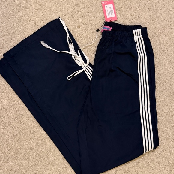 Edikted Navy Remy Ribbon Track Pants XS - Picture 1 of 9
